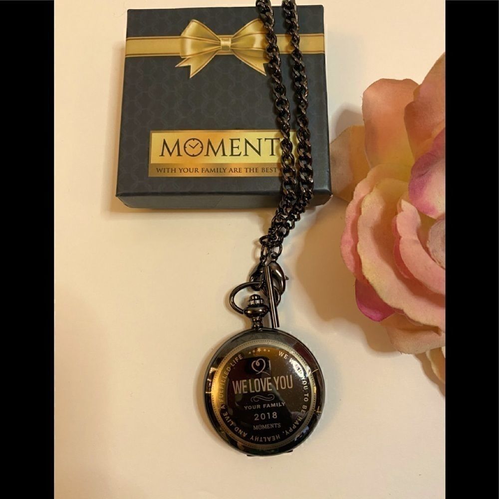 💥Unisex Pocket Watch with chain Engraved